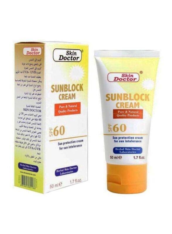 

Skin Doctor SPF60 Sunblock Cream, 50ml