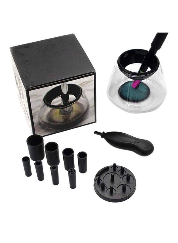 

Energy Cosmetics Electronic Automatic Makeup Brush Cleaner, Black/Clear
