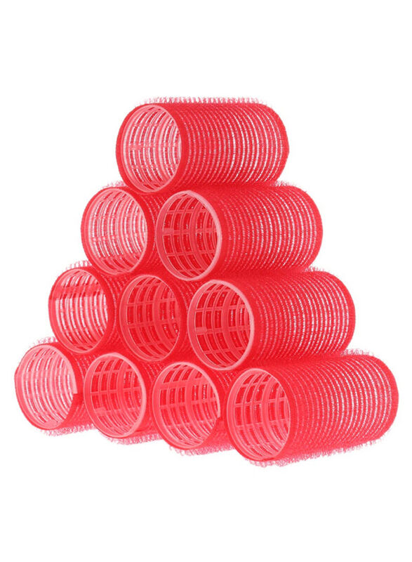 

Generic Hair Roller Self Grip Set, Red, 10 Pieces