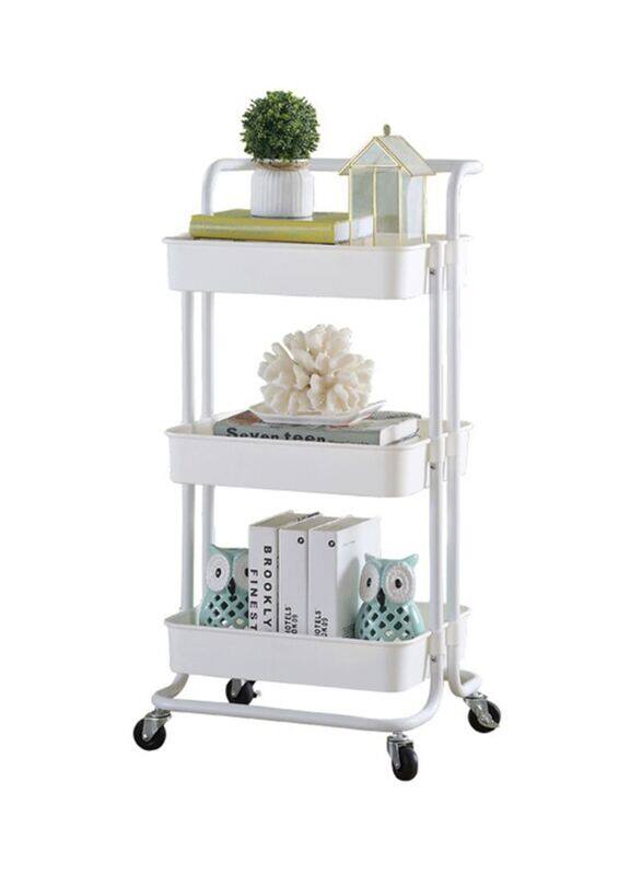 

Generic 3-Tier Multifunction Storage Trolley, 45 x 35 x 76cm, White