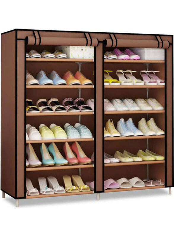 

Generic 12-Layer Simple Dustproof Shoe Rack, 120 x 30 x 118 cm, Coffee