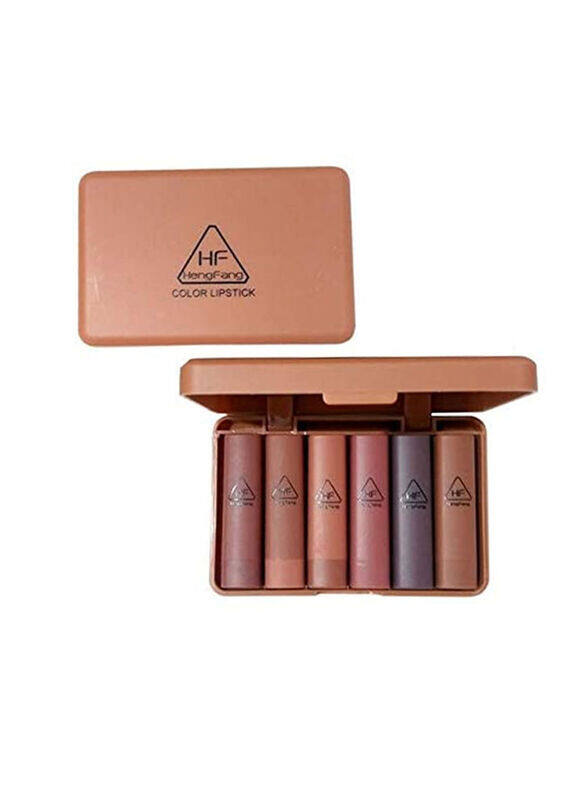 

Hengfang Matte Lip Gloss Box, 6 Pieces, Multicolour