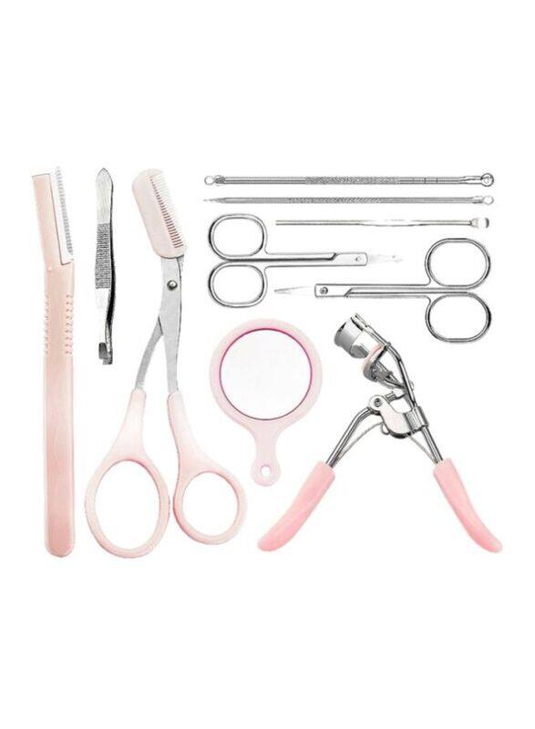 

Generic Eyebrow Repair Tool Set, 10 Pieces, Pink/Silver