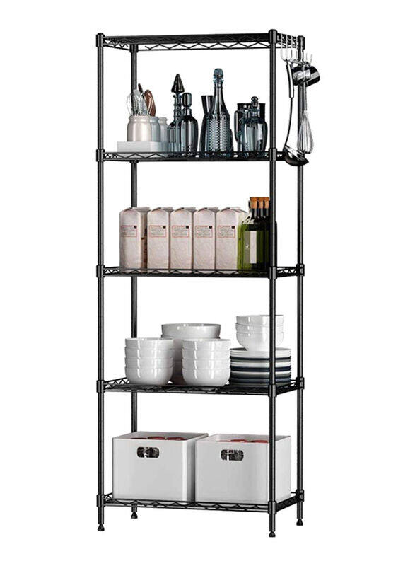 

Generic 5-Tier Wire Shelving Bathroom Storage, Black