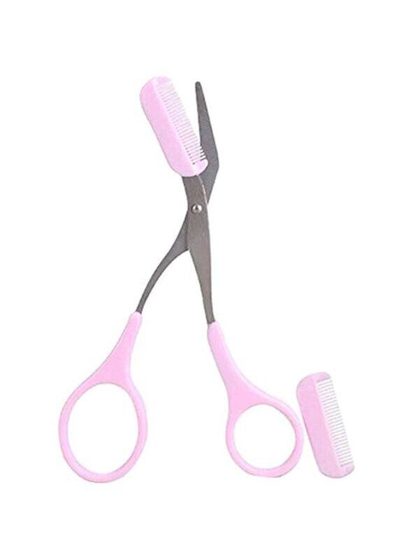 

Vndeful Eyebrow Comb Scissors with Comb, Pink/Silver