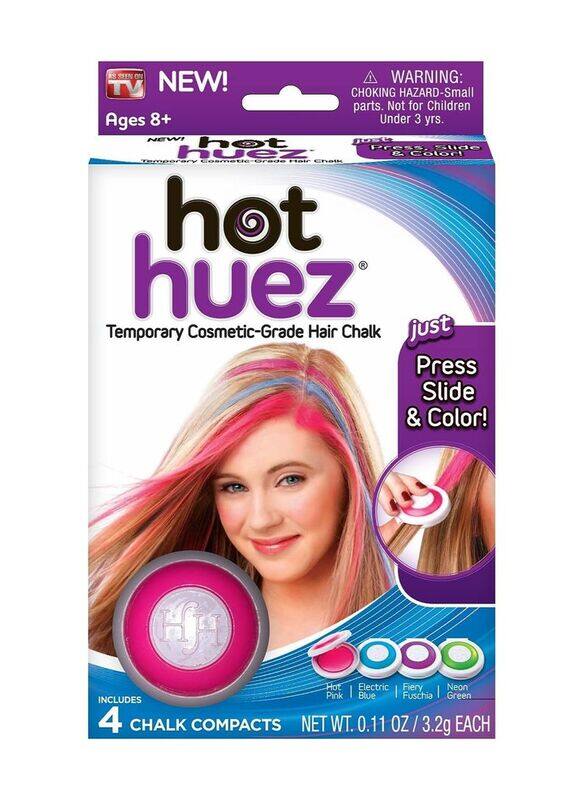 

Hot Huez Temporary Hair Chalk Set, 4 Pieces, Multicolour