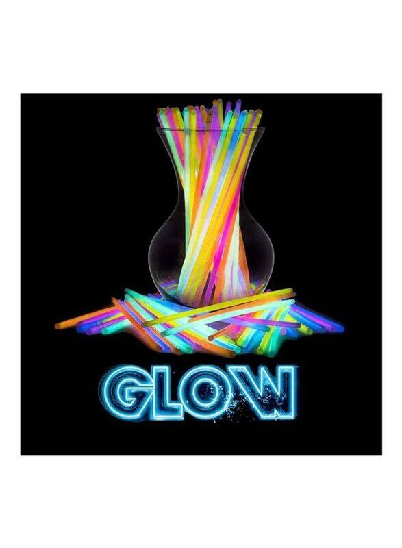 

Glow 100-Pieces 8" Glow In The Dark Sticks with 100 Connectors