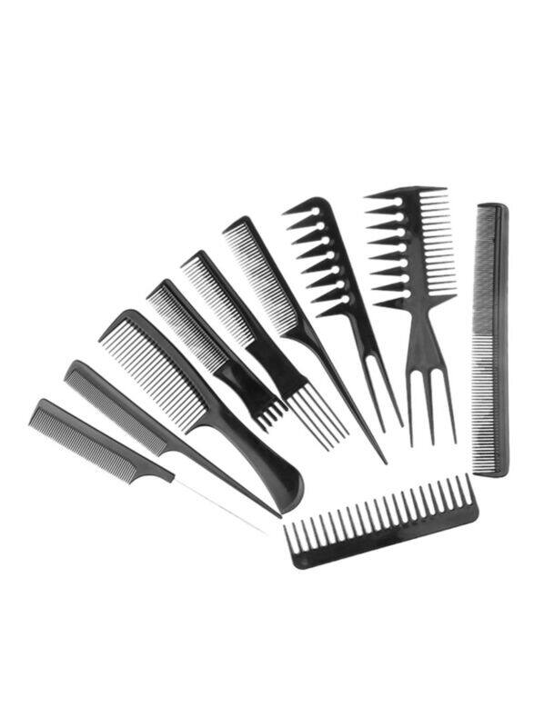 

Unimeix 25cm Professional Salon Hair Comb, 10 Pieces, Black