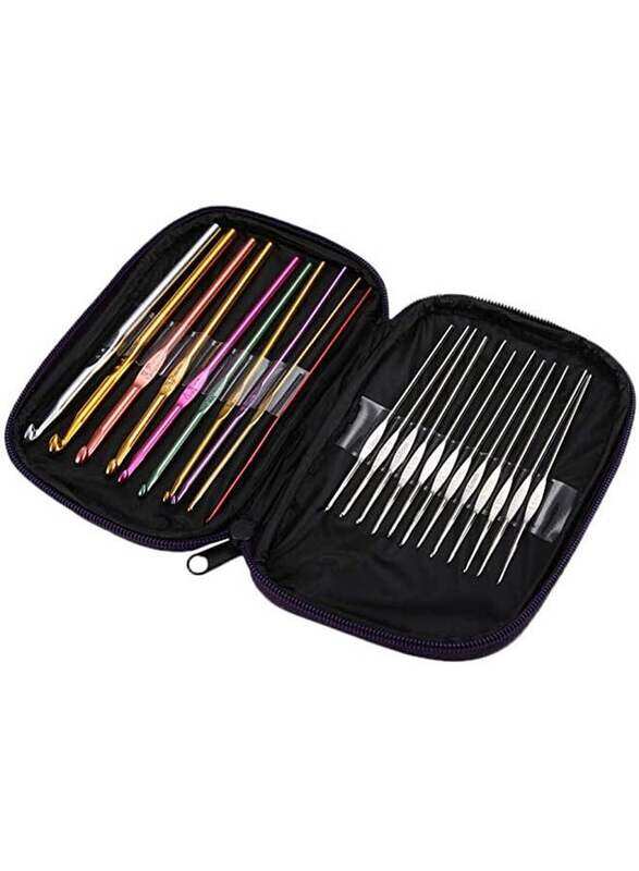 

Generic Aluminium Crochet Hooks Knitting Needles, 22 Pieces, Multicolour