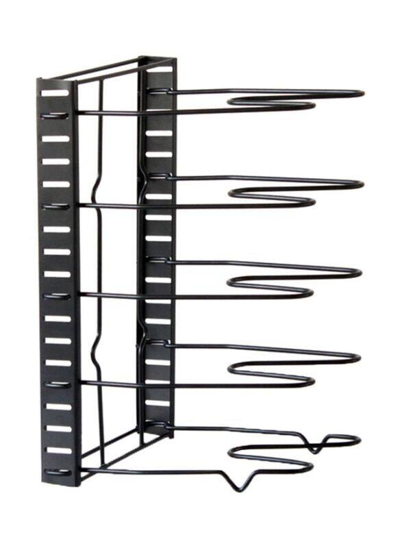 

Generic 5-Tier Pot Rack Organizer Storage, 38 x 21 x 4cm, Black