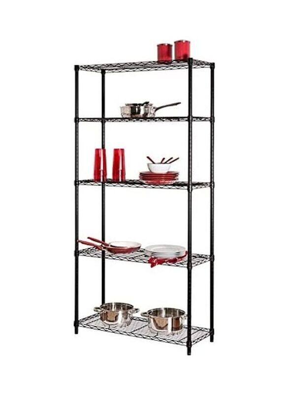 

Generic 5-Tier Storage Shelving Rack, Black