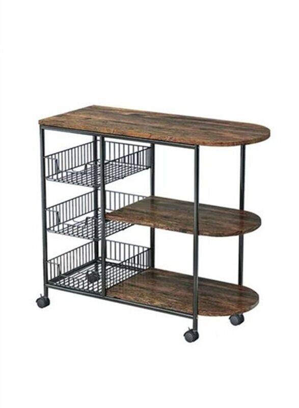 

Generic 3-Tier Wooden Shelf Storage Rack, 80 x 38 x 84cm, Brown
