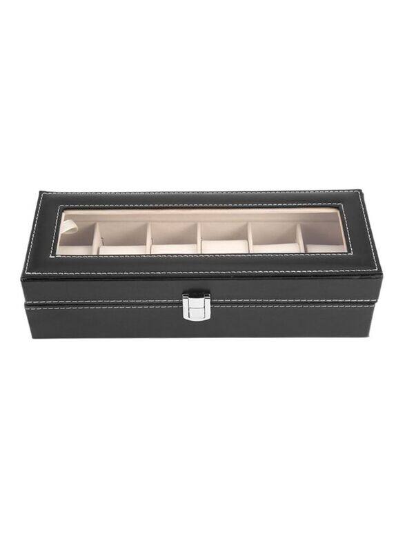 

Vander Life 6-Grid Watch Storage Box, Black