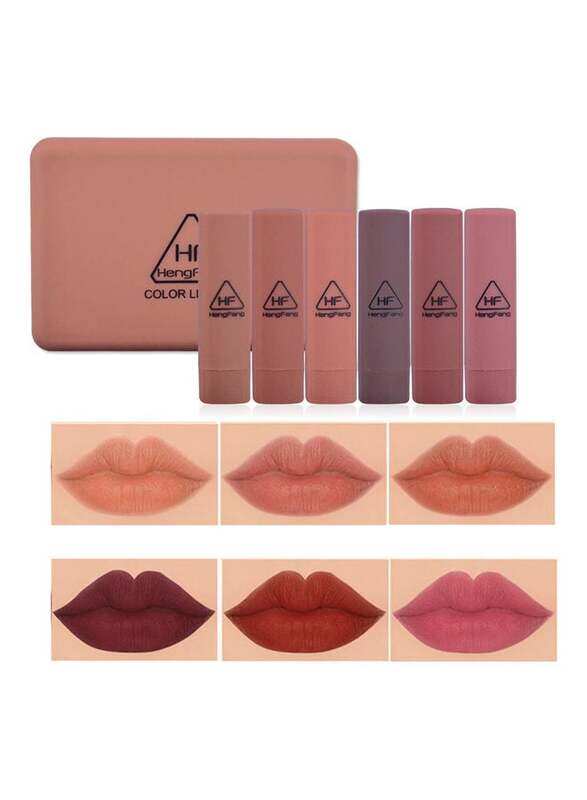 

Hengfang 6-Piece Matte Lipstick, Multicolour