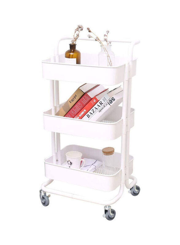 

Almufarrej3-Tier Storage Rack, 43 x 36 x 87cm, White