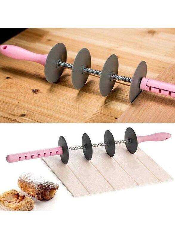

Generic Stainless Steel Multi-function Adjustable Blade Rolling Pins for Bread, Pizza & Spaghetti, Silver/Pink
