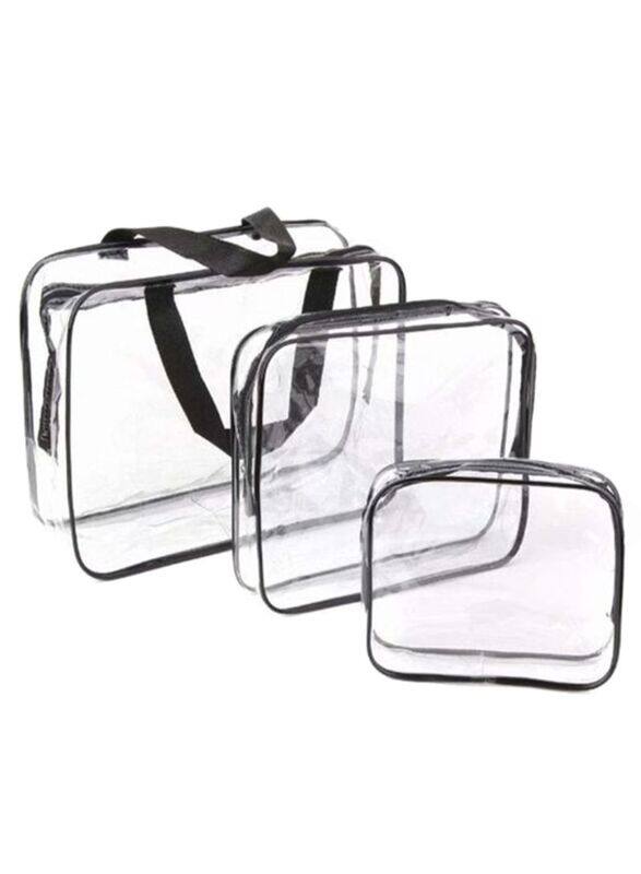 

Generic Makeup Organizer Bag Set, 3 Pieces, Clear