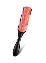 Zenhome Nylon Bristle Hair Combing Brush, Pink/Black
