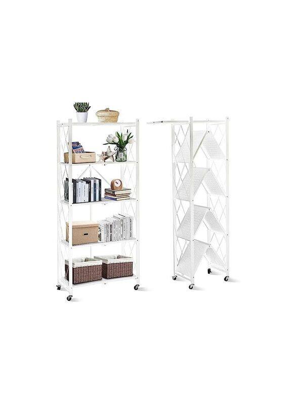 

Generic 5-Layer Multi-Shelf Foldable Storage Shelves, White