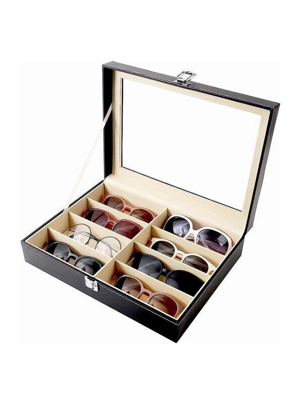 

Generic 8-Slot Sunglass Display Box, Black