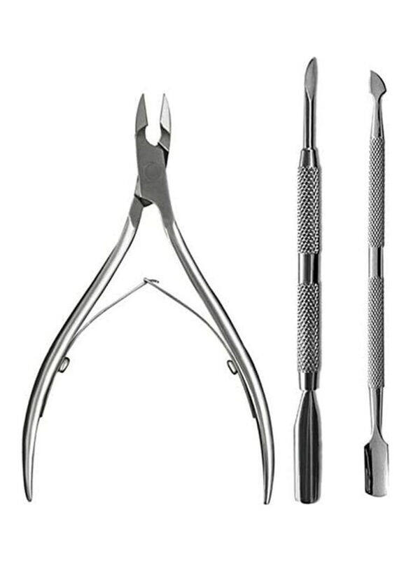 

Generic Stainless Steel Manicure Nail Cuticle Pusher, 3 Pieces, Silver