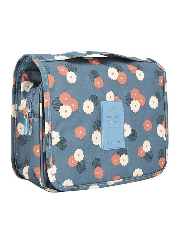 

Generic Multifunction Travel Cosmetic Organizer Bag, Blue/Pink/White