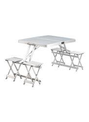 4-Seat Outdoor Portable Picnic Table, White