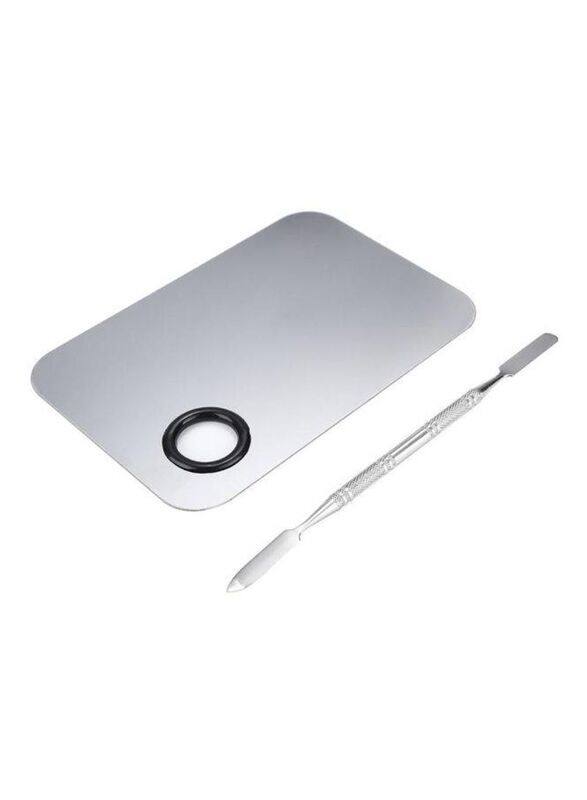 

Generic Makeup Mixing Palette With Spatula, Silver