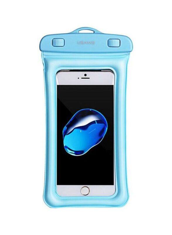

N/a Usams Waterproof Apple iPhone X Mobile Phone Pouch Case, Blue/Clear