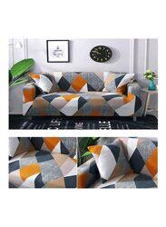 1/2/3/4 Seater Rubik Cube Printed Sofa Slipcovers Elastic Stretch Sofa Cover, Multicolour