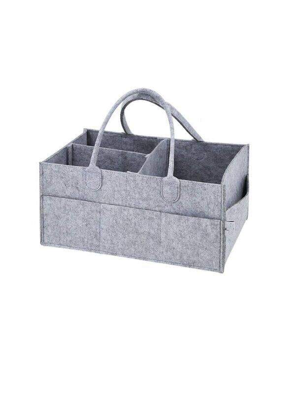 

Generic Baby Large Diaper Portable Caddy Organizer, 9-12 Months, Grey