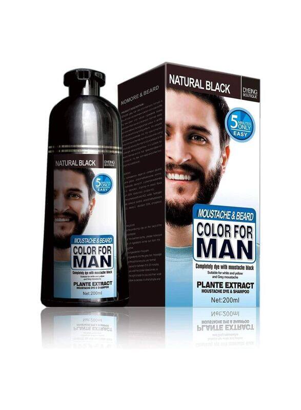 

Dyeing Boutique Professional Men's Moustache & Beard Hair Colour, 200ml, Natural Black