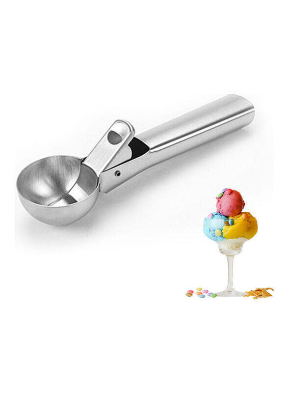 

Generic Stainless Steel Ice Cream Scoop with Trigger Release, Silver