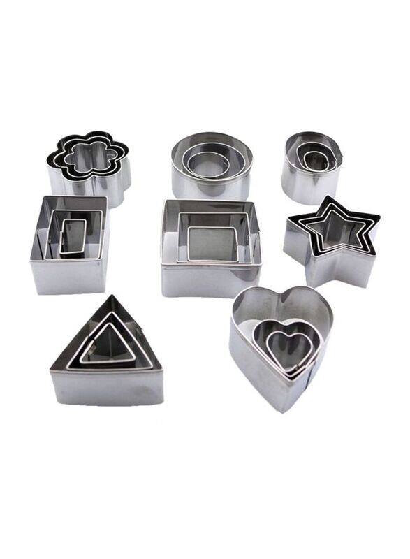 

Generic 24-Piece Stainless Steel Cookie Cutter Set, Silver