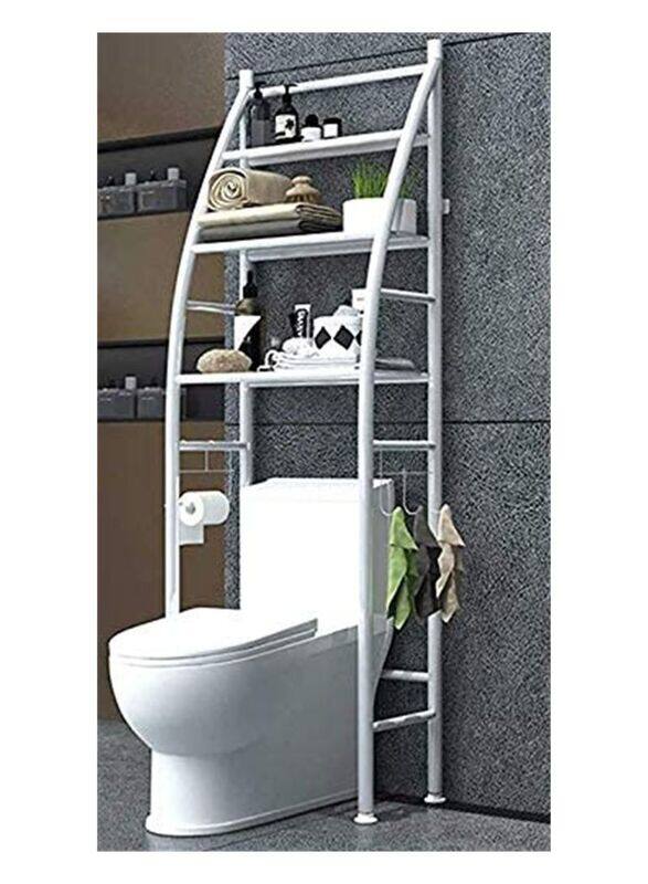 

Generic Metal Space Saver Kitchen Bathroom Cabinet Shelf Organizer, White
