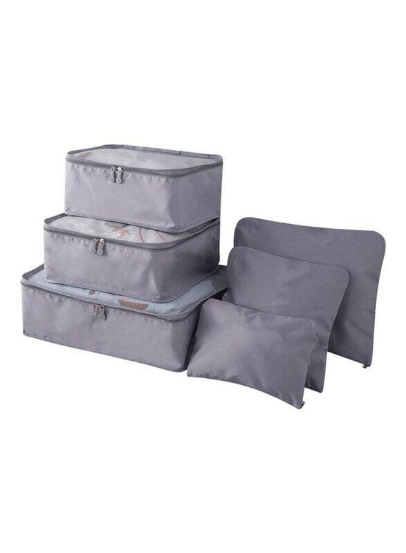 

Generic Lightweight Luggage Travel Bags, 6 Pieces, Grey