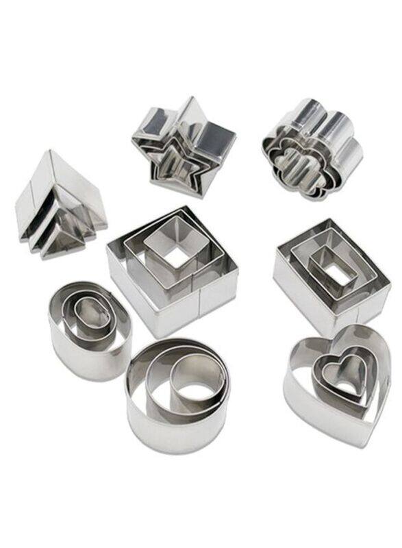 

Generic 24-Piece Stainless Steel Cookie Cutters Set, Silver