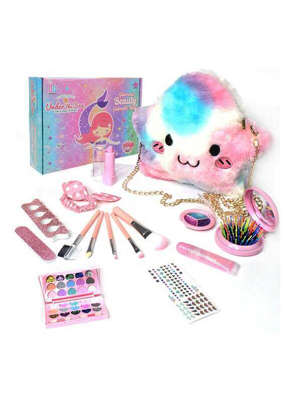

Generic Makeup Box Non-Toxic Cosmetics Kit Toys, 20 Pieces, Ages 6+, Multicolour