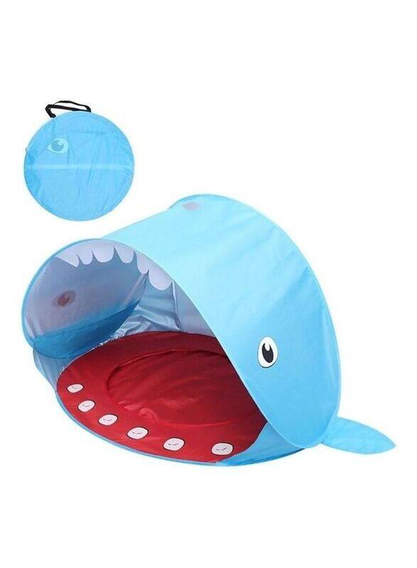 

Generic Baby Beach Shark Tent with Pool, Blue