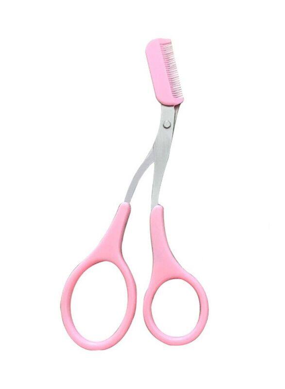 

Generic Eyebrow Trimmer Scissor Comb, Pink