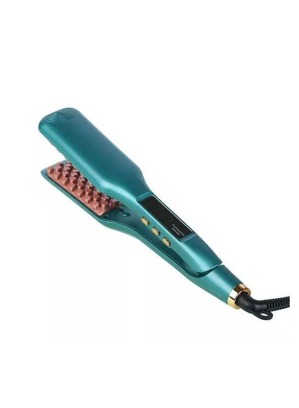 

Generic Hair Volumizing Flat Ceramic Hair Curler Tongs, Teal