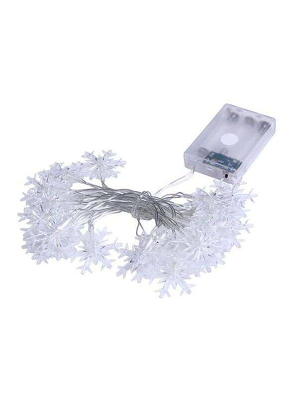 

Beauenty 6 x 14cm LED Snow Flake String Light with 40-Snowflakes, White