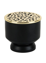 Faza Metal Bhakoor Incense Burner, Gold Black