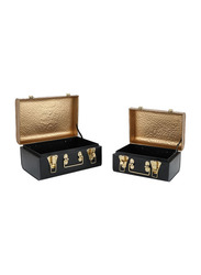 Marcato Small Storage Box, 25.5 x 17.5 x 13.5cm, Gold Black