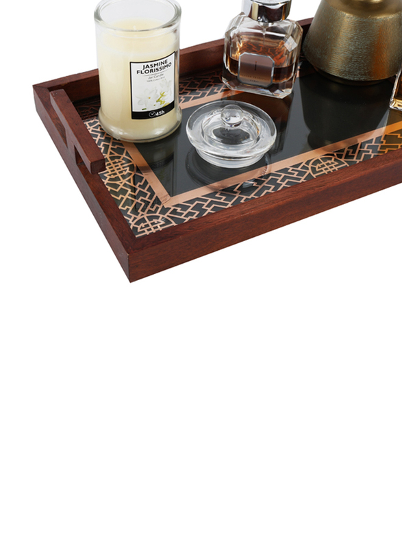 Onycs Wood Tray, Brown