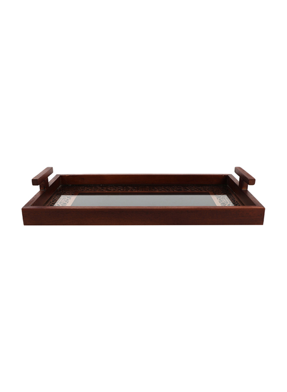 Onycs Wood Tray, Brown