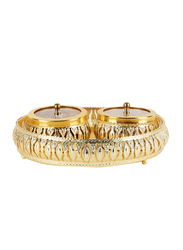 Nimish Dry Fruit Tray with 2 Bowls, Gold