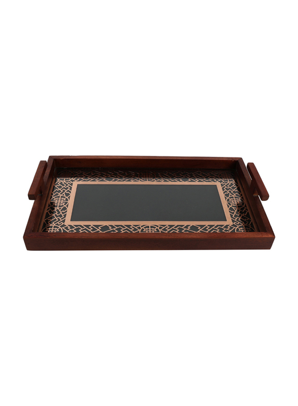 Onycs Wood Tray, Brown