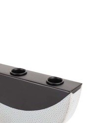 Vonn Wood Candle Holder, Grey/Black