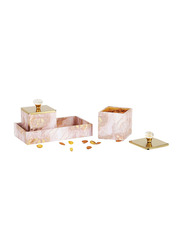 Derby Dry Fruit & Cookie Container with 2 Jars & Tray, 3 Pieces, Stone Pink